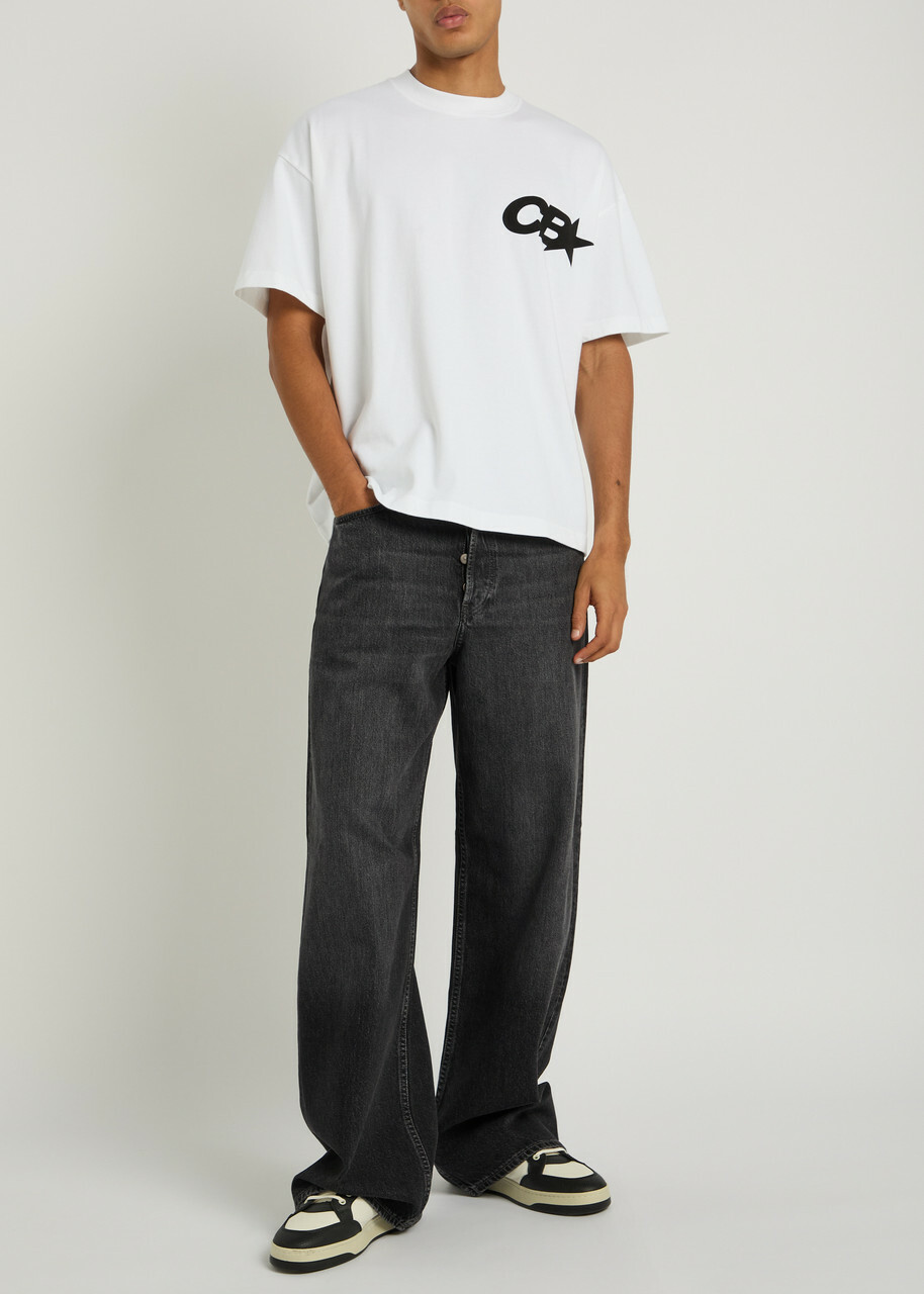 Cole Buxton Star Racing Logo-print Cotton T-shirt White
