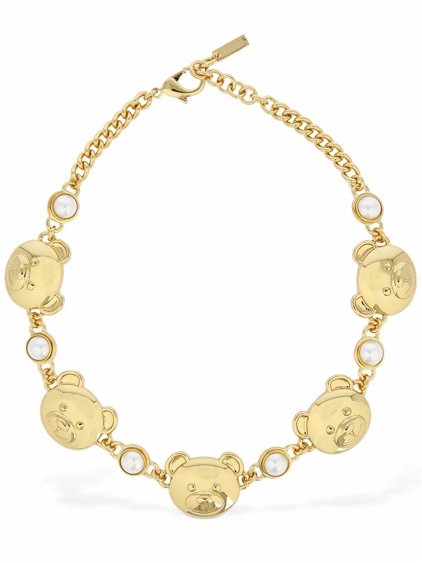 Photo: MOSCHINO - Teddy Faux Pearl Collar Necklace