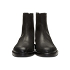 Maison Margiela Black Leather Zip Boots