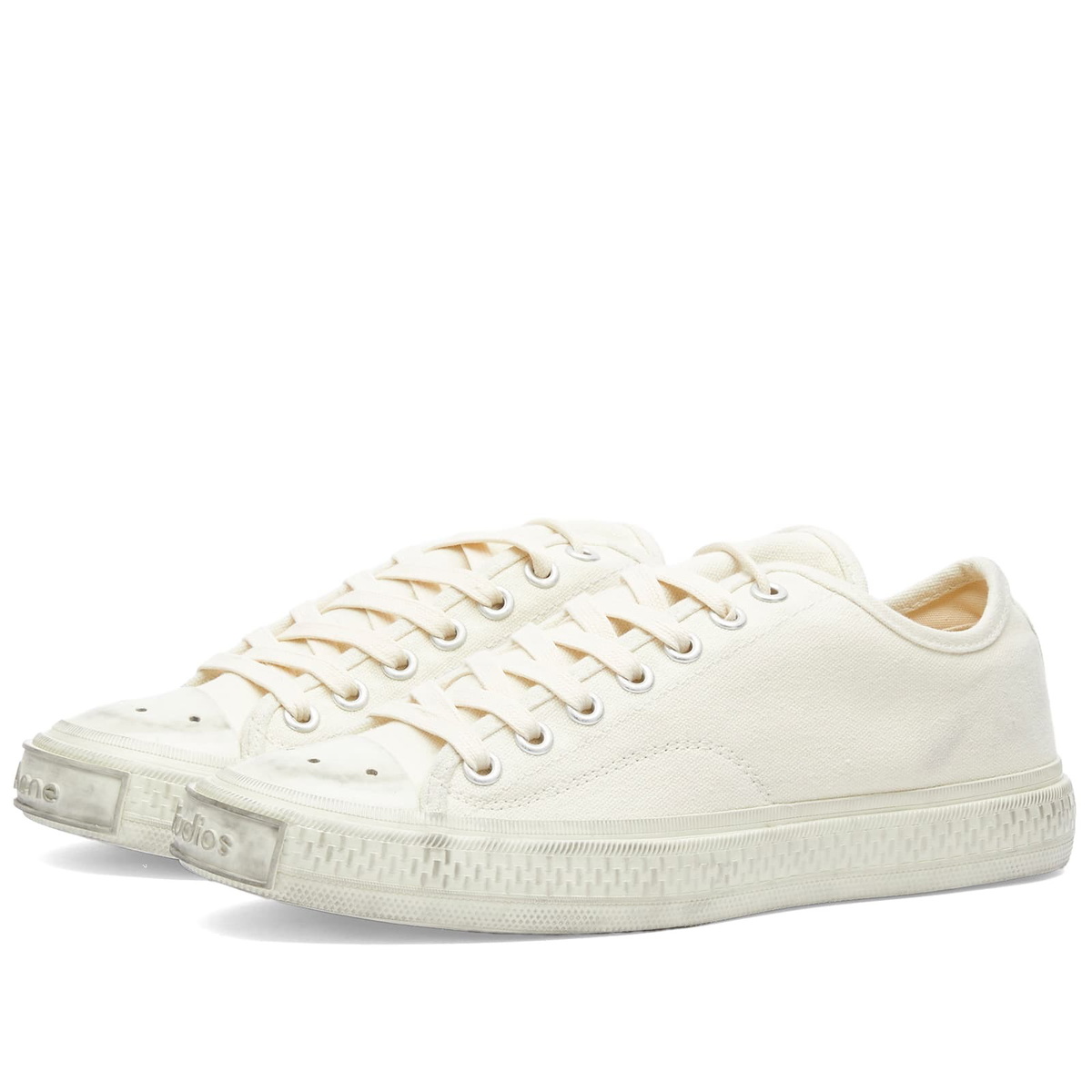 Acne Studios Women's Ballow Soft Tumbled Tag Sneakers in Off White Acne ...