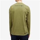 Moncler Grenoble Men's Long Sleeve Logo T-Shirt in Green