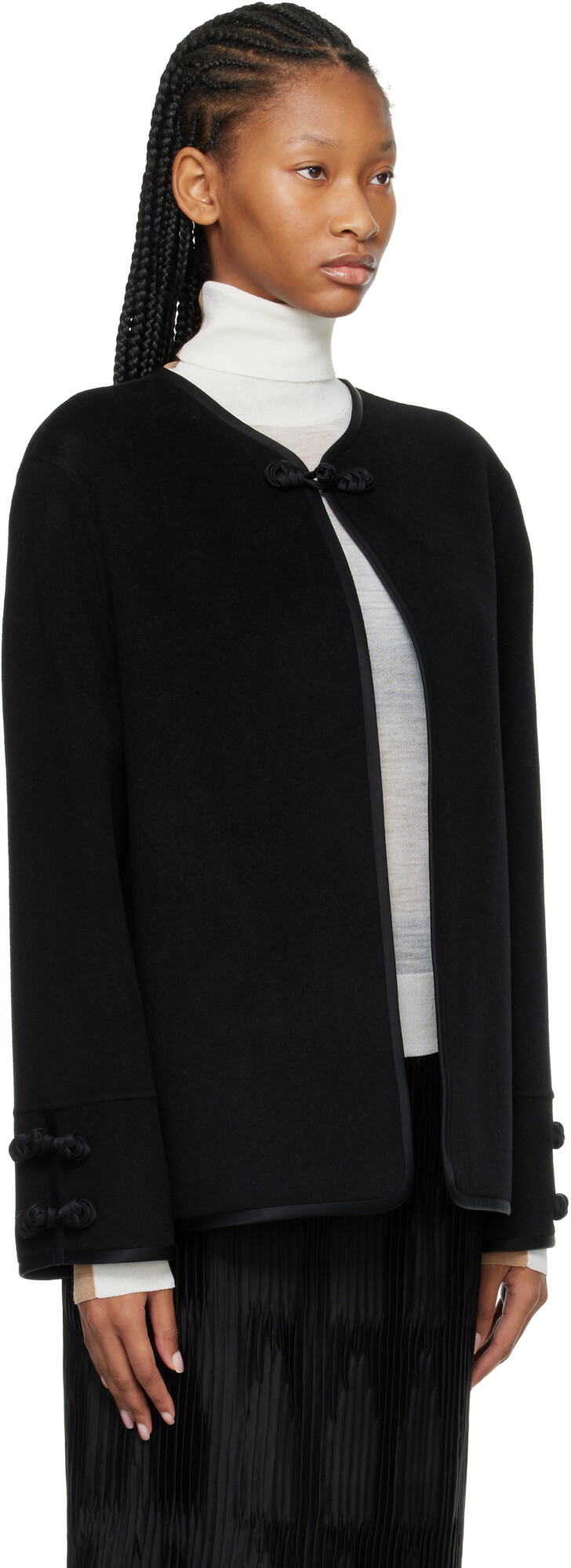 Róhe Black Double-Faced Pankou Jacket