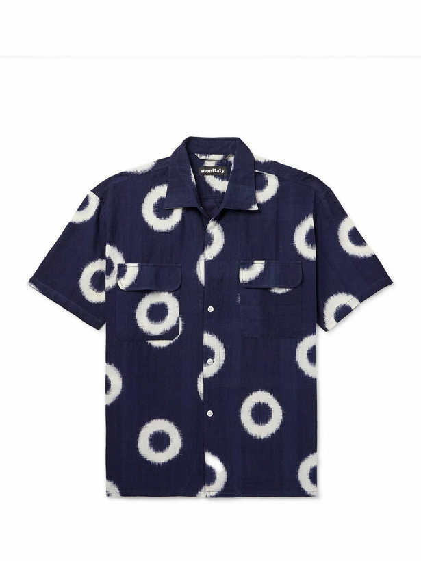 Photo: Monitaly - 50's Milano Cotton-Jacquard Shirt - Blue
