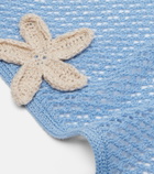 Bananhot Crochet floral-appliqué scarf