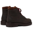 Mr P. - Jacques Shearling-Lined Waxed-Suede Boots - Brown
