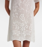 Chloé Pointelle scalloped cotton minidress