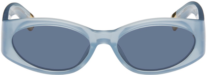 Photo: JACQUEMUS Blue 'Les Lunettes Ovalo' Sunglasses