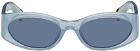 JACQUEMUS Blue 'Les Lunettes Ovalo' Sunglasses