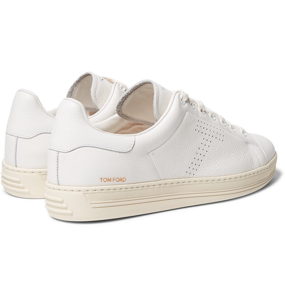 TOM FORD - Warwick Perforated Full-Grain Leather Sneakers