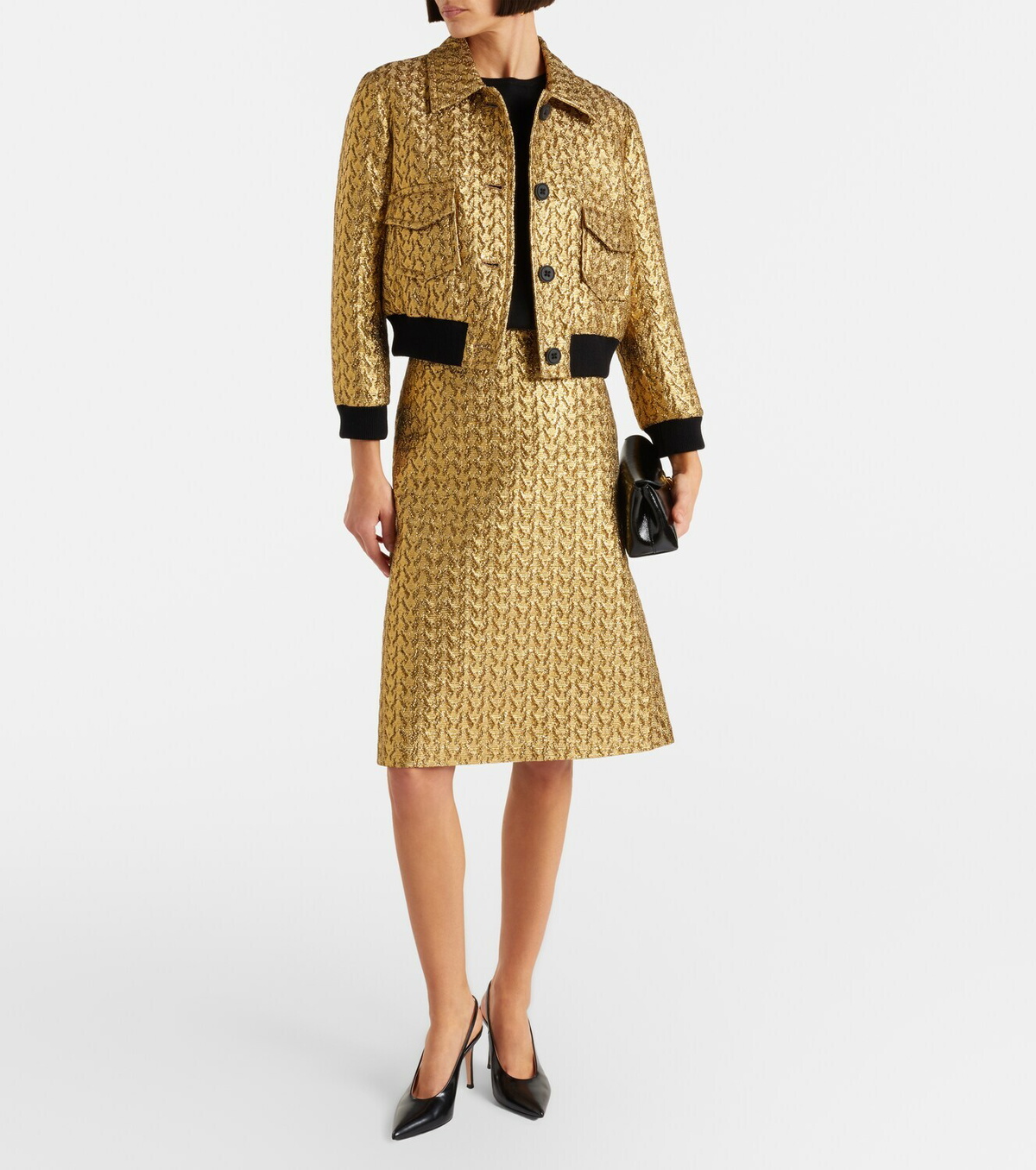 Dorothee Schumacher Golden Hour cropped blouson jacket