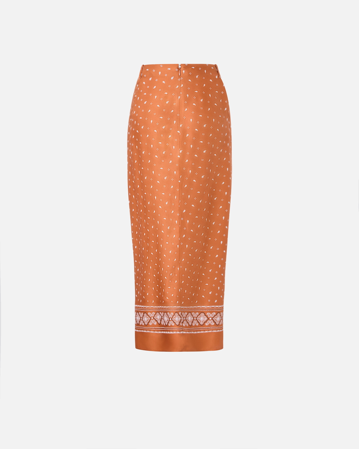 Pinko Bandana Print Sarong Midi Skirt Burnt/White