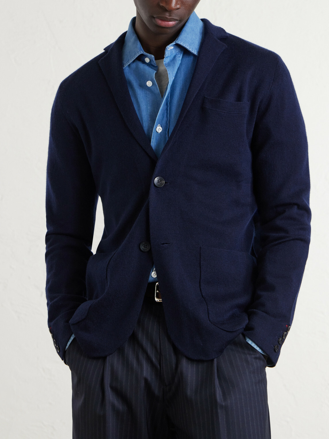 N.PEAL - Cashmere and Silk-Blend Cardigan - Blue