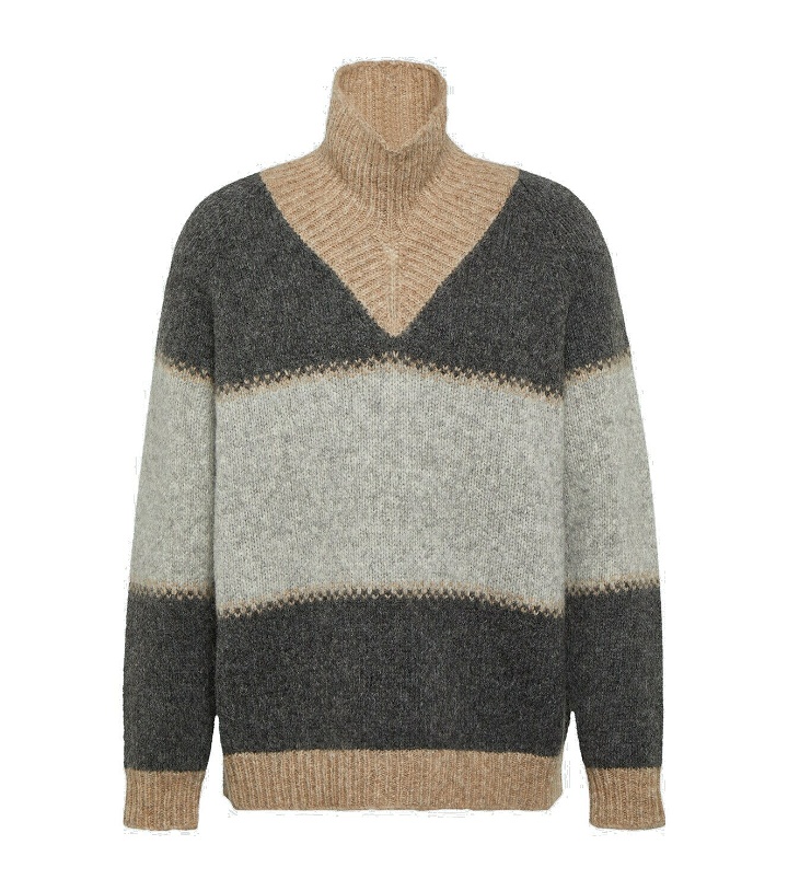 Photo: Giorgio Armani Striped wool-blend turtleneck sweater