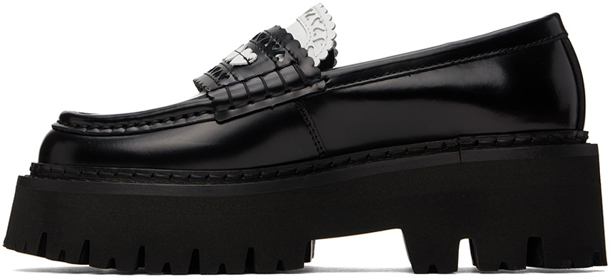 Moschino Black Platform Loafers