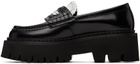 Moschino Black Platform Loafers