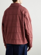 The Elder Statesman - Checked Cotton-Blend Jacquard Jacket - Red
