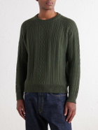 Begg & Co - Maytime Cable-Knit Cashmere-Blend Sweater - Green