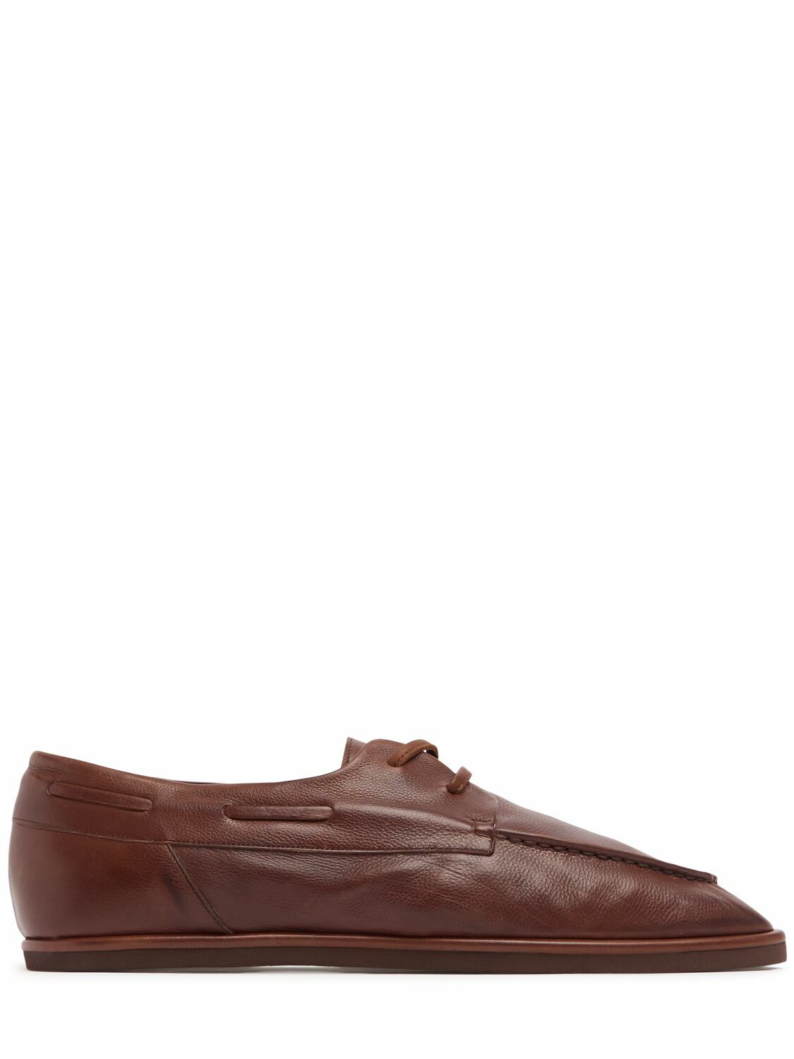 AURALEE Black Leather Slip-on Loafers Auralee