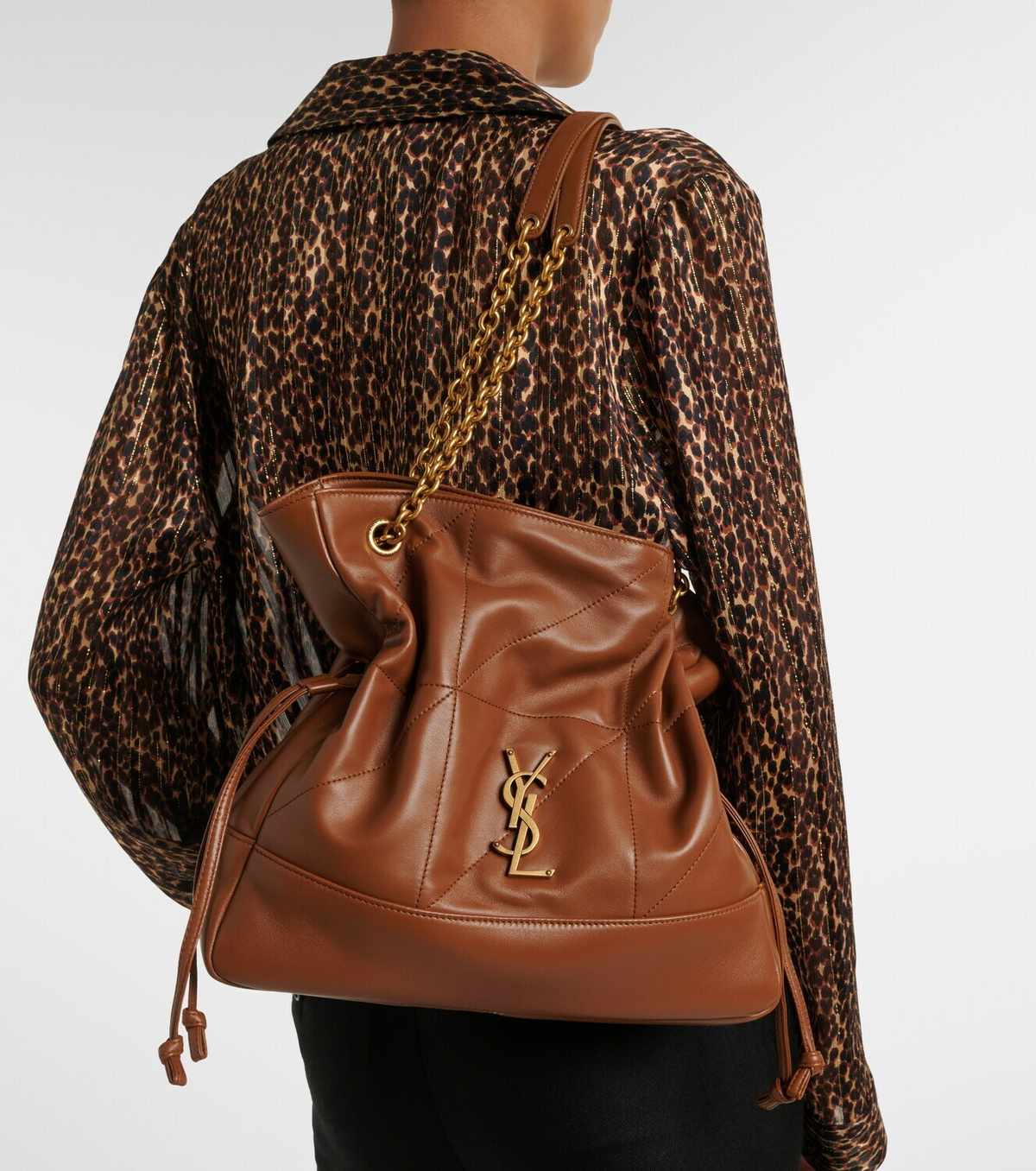 Saint Laurent Jamie Shopping Small leather tote bag