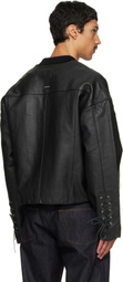 Deadwood Black Canoo Oversized Leather Jacket