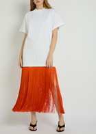 Alaïa Fringed Cotton T-shirt White