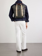 Bleu de Chauffe - Chiloé Leather-Trimmed Waxed Cotton-Canvas Backpack