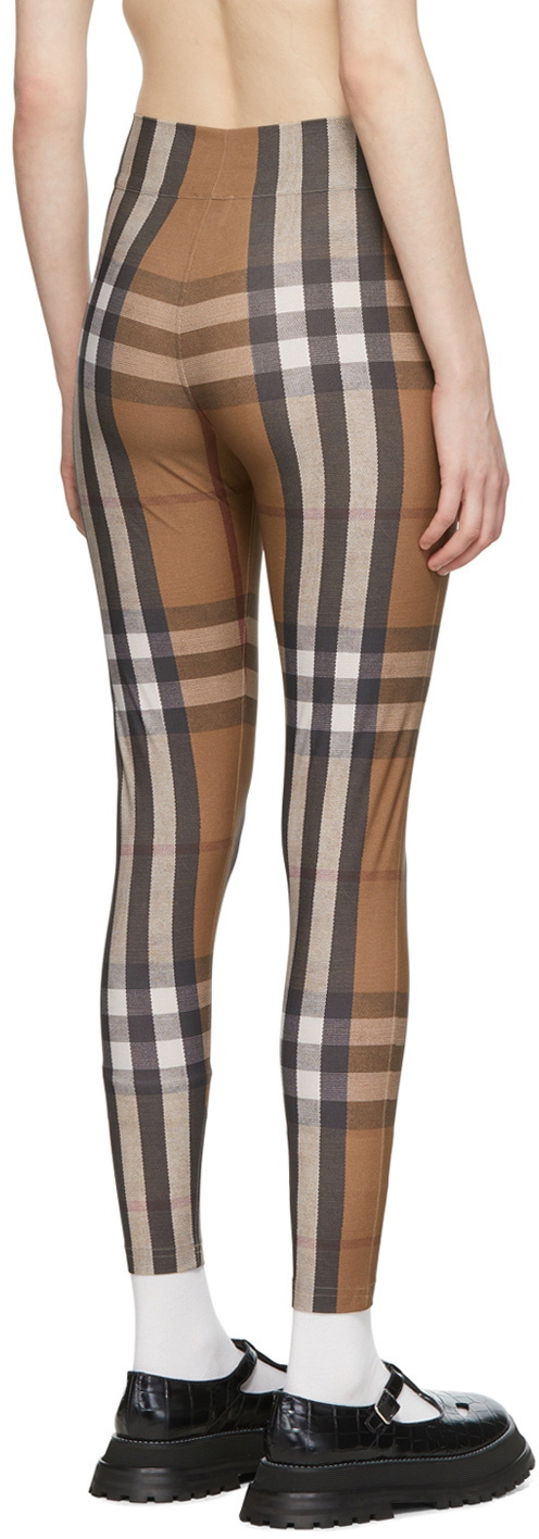 【関税＆送料込み】Burberry Check Motif Leggings Burberry Brown Check Leggings Burberry