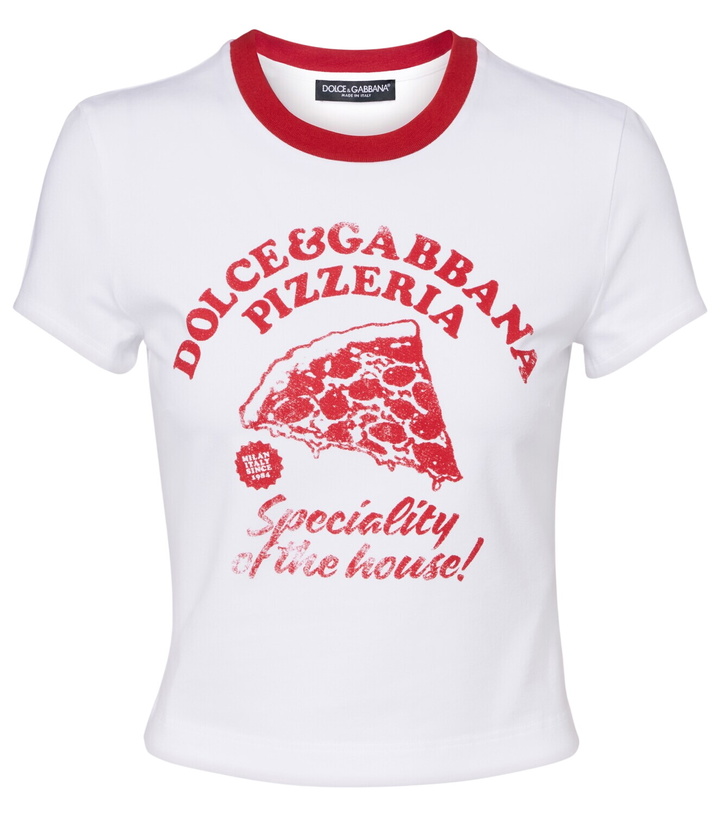 Photo: Dolce&Gabbana Printed cotton-blend jersey T-shirt