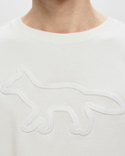 Maison Kitsune Contour Fox Patch Relaxed Tee Shirt White - Mens - Shortsleeves