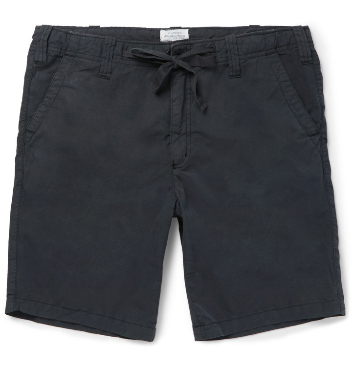Photo: Hartford - Slim-Fit Cotton Drawstring Shorts - Men - Charcoal