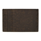 Alexander McQueen Black and Brown Skull Pattern Card Holder