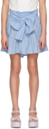 Miss Blumarine Kids Blue Printed Skirt