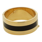 Givenchy Gold and Black Simple Cuff Bracelet