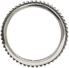 Emanuele Bicocchi Silver Serrated Band Ring