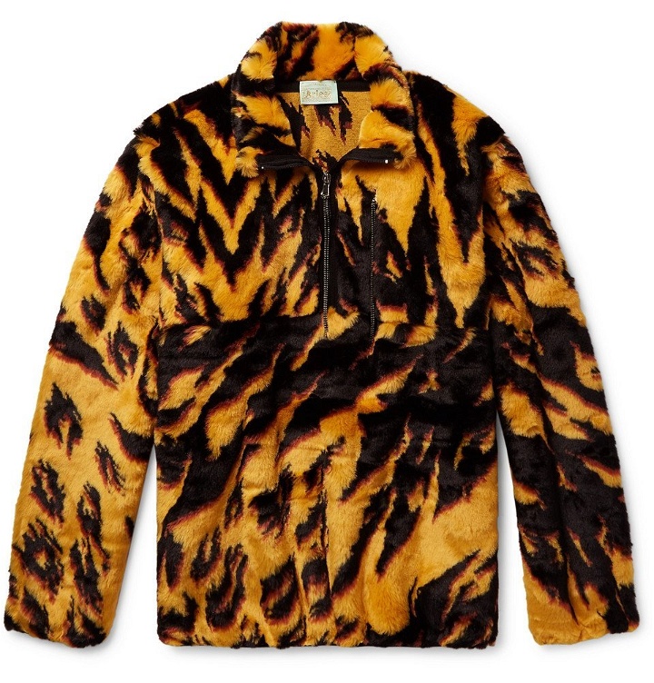 Photo: Aries - Leopard-Print Faux Fur Half-Zip Jacket - Men - Yellow
