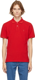 AMI Alexandre Mattiussi Red Ami De Coeur Polo