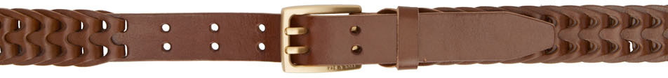 rag & bone Brown Mini Woven Belt Rag and Bone