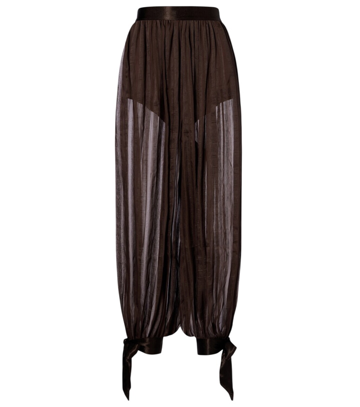 Photo: Xu Zhi Striped silk-blend wide-leg pants