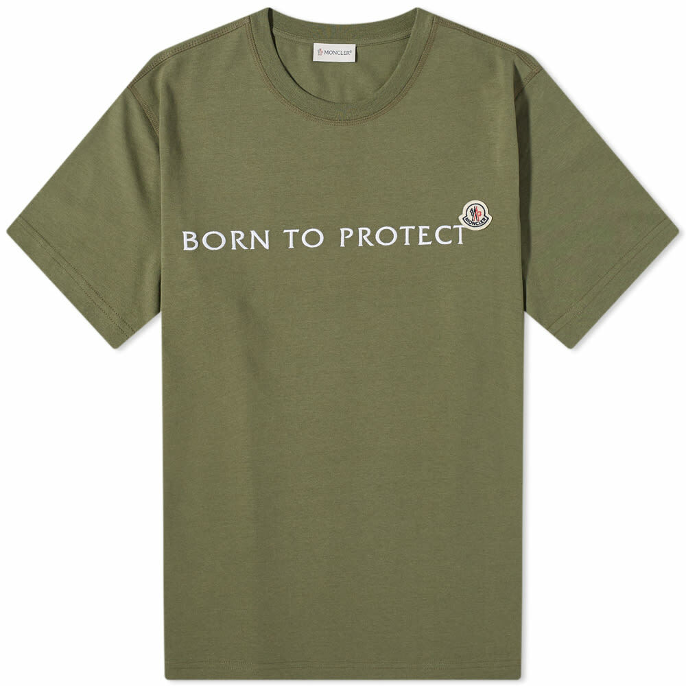 Moncler Men's Born to Protect T-Shirt in Khaki Moncler