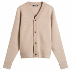 Jacquemus Men's Merino Wool Cardigan in Multi-Beige