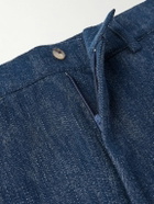 De Bonne Facture - Balloon Tapered Cotton and Virgin Wool-Blend Trousers - Blue
