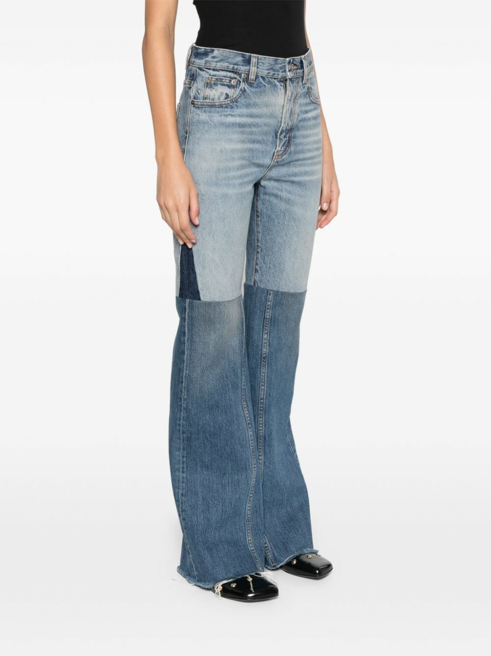 Chloé Patchwork Flared Jeans Chloe