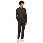 Dolce and Gabbana Black Silk Twill Pinstripe Shirt