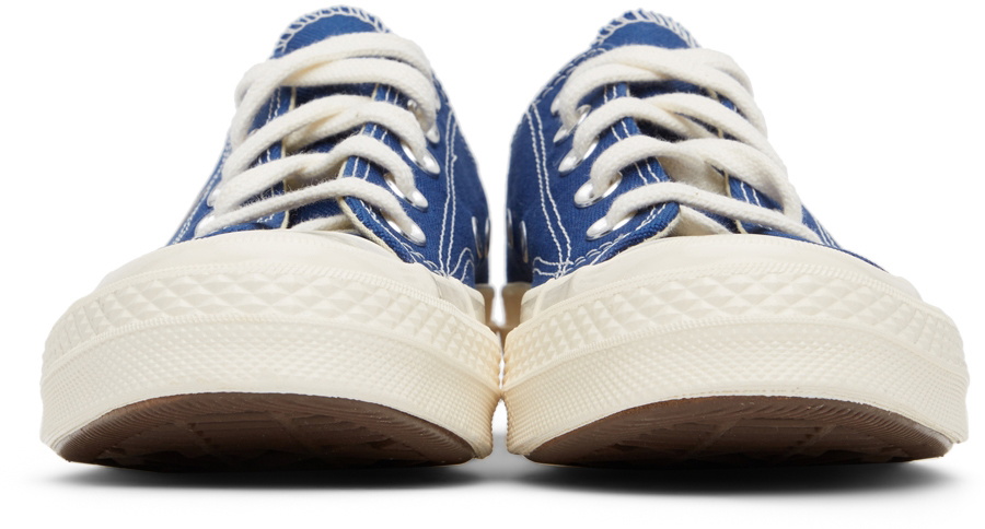 COMME des GARÇONS PLAY Blue Converse Edition Half Heart Chuck 70 Low Sneakers