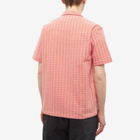 Universal Works Men's Summer Check Road Shirt in Orange