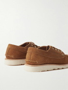 Yuketen - Angler Suede Boat Shoes - Brown