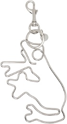 JW Anderson Silver Frog Outline Keychain