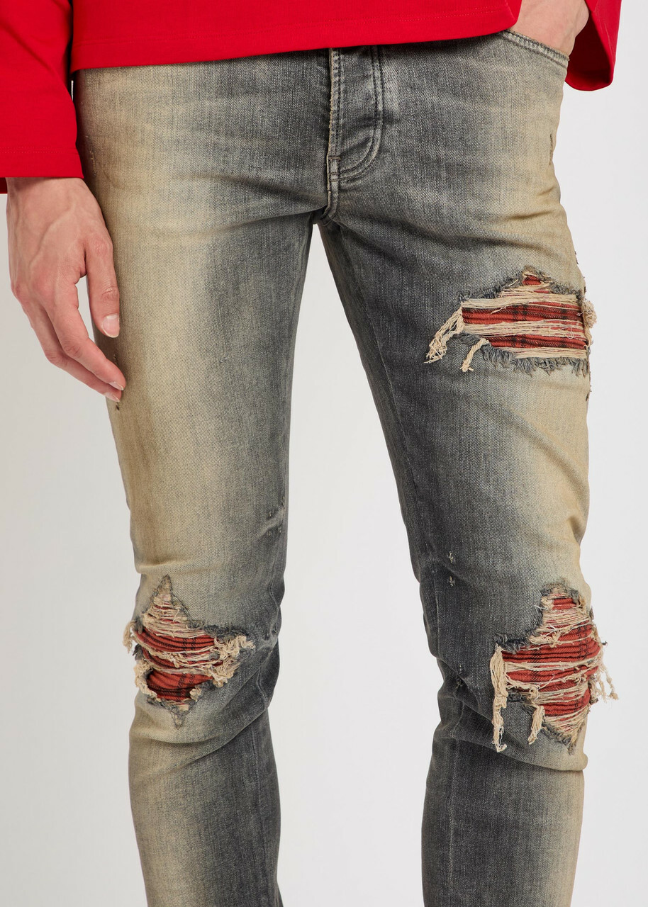 Amiri MX1 Ripped Slim-leg Jeans Black Other