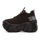 Vetements Black Leather Platform Sneakers