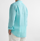 Hartford - Paul Pat Slub Linen Shirt - Blue